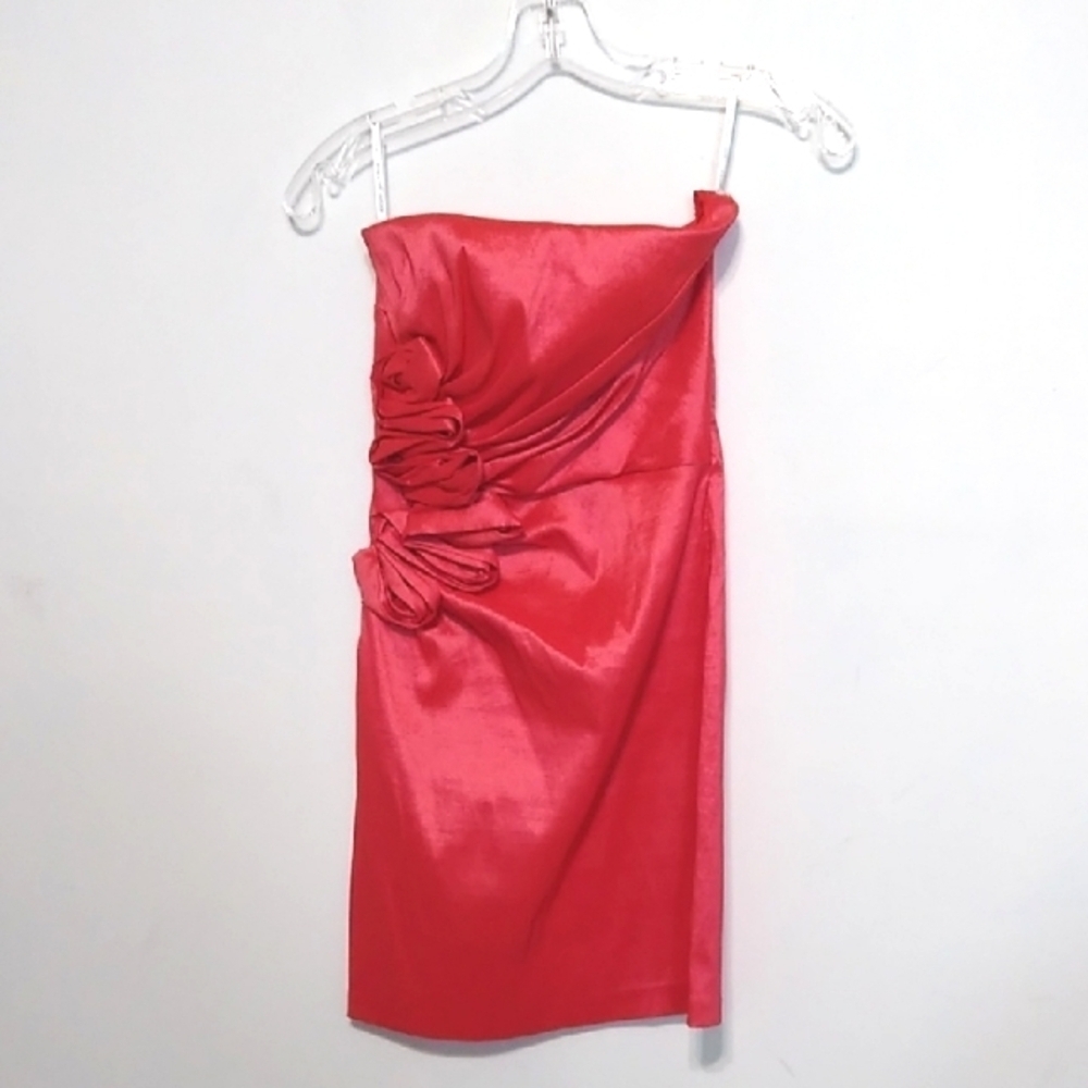Jessica McClintock -Elegant Red Strapless Dress - SZ 3